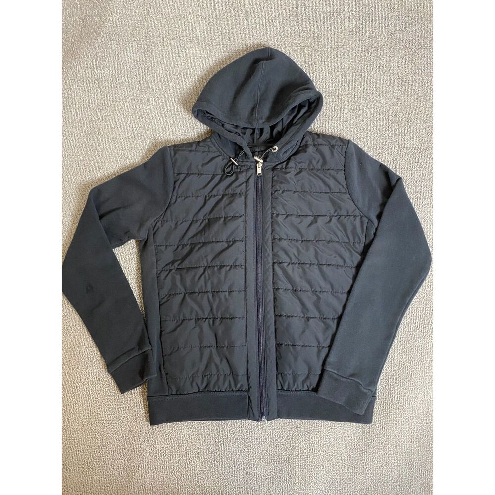 Abercrombie & Fitch Women's Hybrid Full Zip Hooded Cotton Blend Jacket